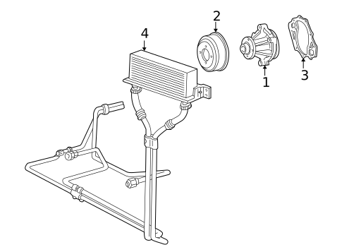 Water Pump & Related Components for 2001 Ford E-350 Econoline Club Wagon #0