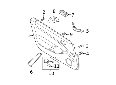 Interior Trim - Rear Door for 2007 INFINITI G35 #2
