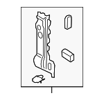1J9809203 - Body: Pillar Reinforced for Volkswagen: Golf, Jetta Image