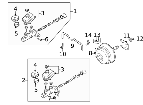 Master Cylinder - Components On Dash Panel for 2004 INFINITI M45 #0
