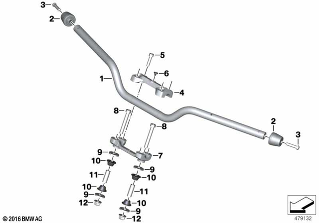 32718562014 - : Handlebar for BMW-Motorrad Image