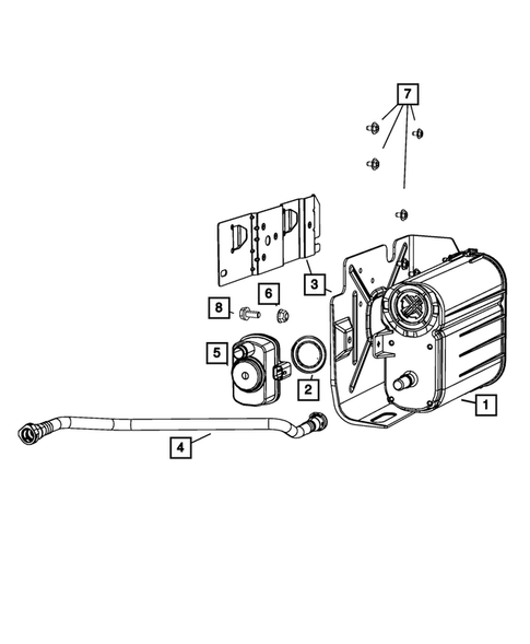 Vacuum Canister/Leak Detection Pump for 2008 Dodge Nitro #0
