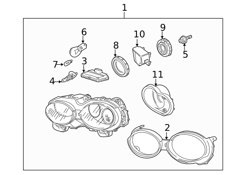 Headlamp Components for 2005 Jaguar X-Type #0