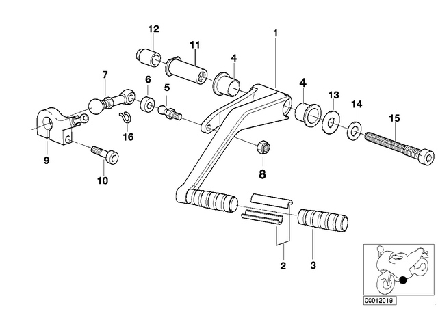 23412335525 - : Fit Bolt for BMW-Motorrad Image