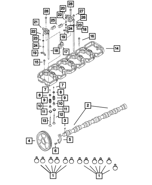 Camshaft and Valve for 2008 Dodge Ram 2500 #0