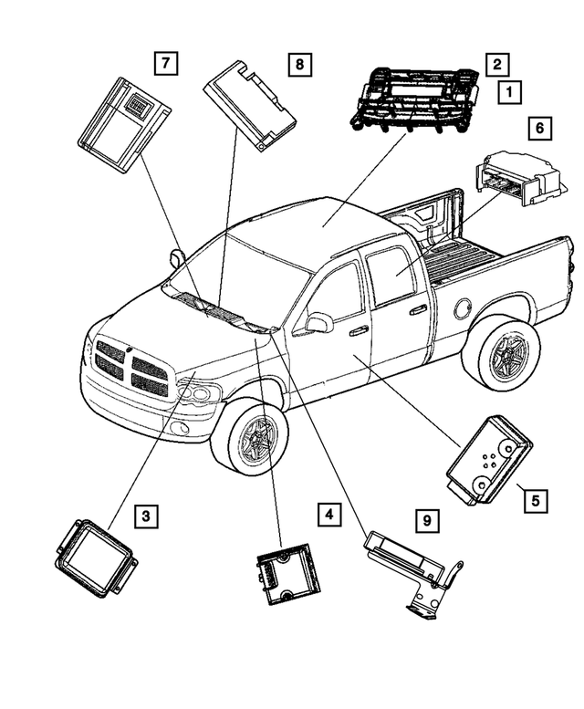 56046109AC - Electrical: Overhead Console Module for Mopar Image image