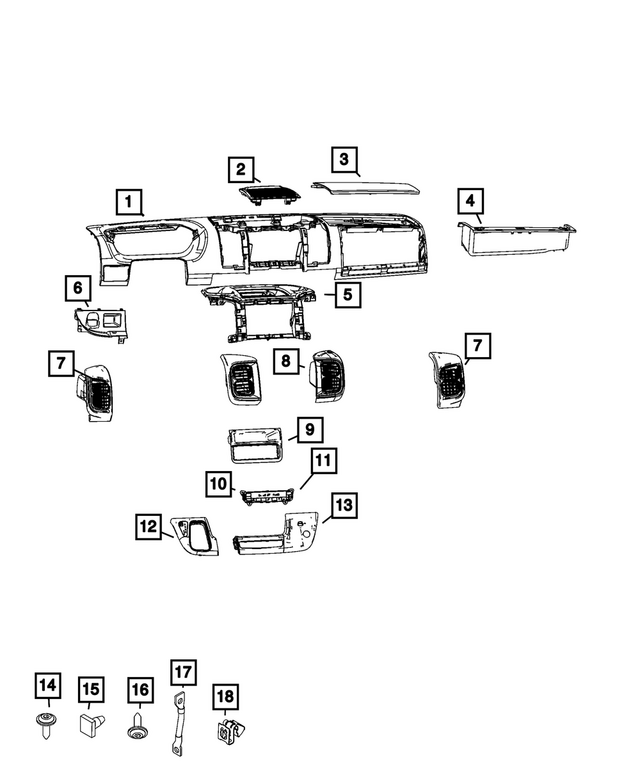 7DX47LXHAA - Interior Trim: Instrument Panel Cover for Mopar Image image