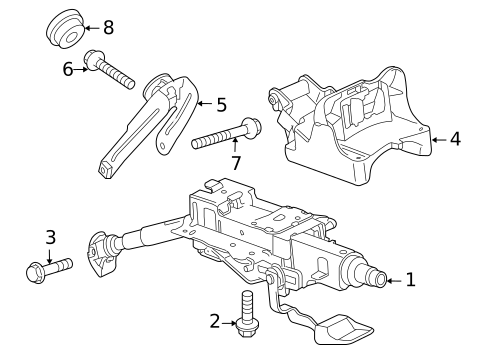 Steering Column Assembly for 2012 Volkswagen Jetta #0