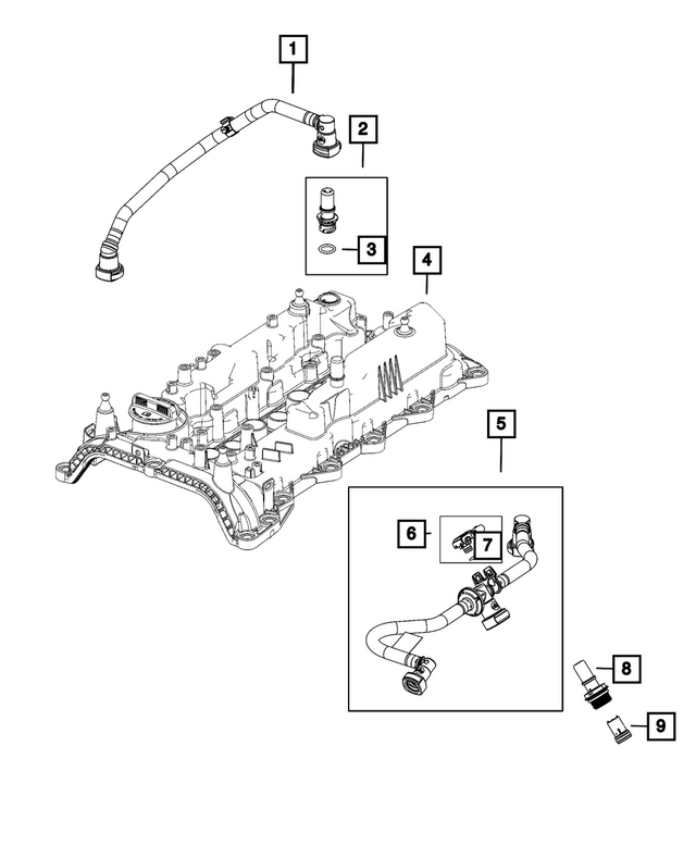 5048813AD - Engine: Pcv Hose for Mopar Image image