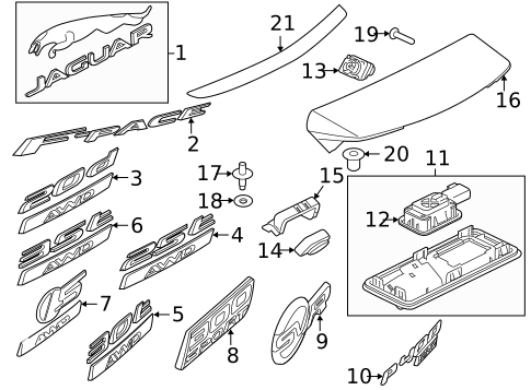 Exterior Trim - Lift Gate for 2017 Jaguar F-Pace #0