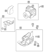 6106159AA - Brakes: Hex Flange Nut for Dodge: Hornet | Fiat: 500, 500E, 500X | Jeep: Compass, Renegade | Ram: ProMaster 1500, ProMaster 2500, ProMaster 3500, ProMaster City, ProMaster EV Image