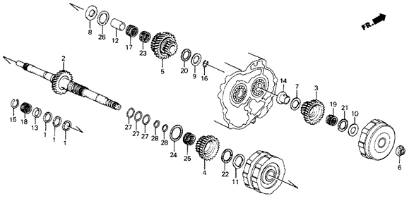 AT Mainshaft for 1988 Honda Civic #0