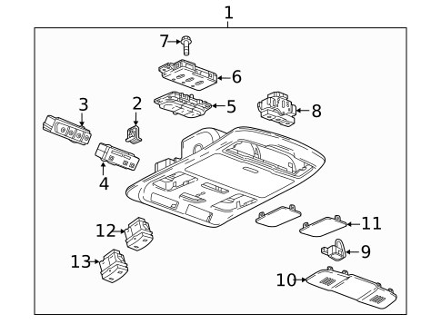 Overhead Console for 2016 Buick Envision #0