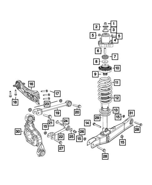 Rear Suspension and Cradle for 2016 Dodge Journey #0