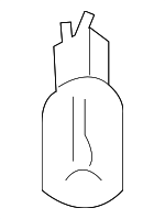 2626189900 - Body: Bulb for INFINITI: FX35, FX37, FX50, G20, G25, G35, G37, I30, I35, M35, M45, Q40, Q45, Q50, Q60, QX50, QX56, QX70 Image