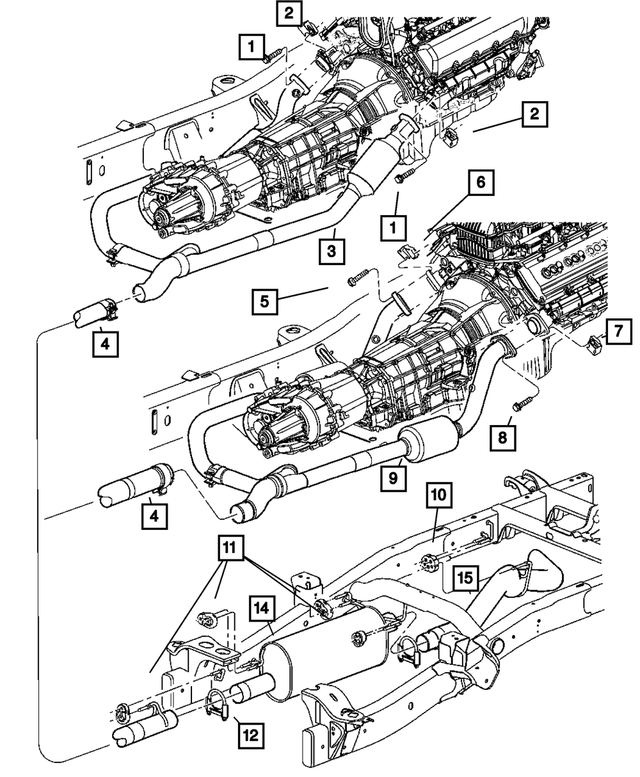 52121765AB - Exhaust: Exhaust Pipe And Converter for Mopar Image image