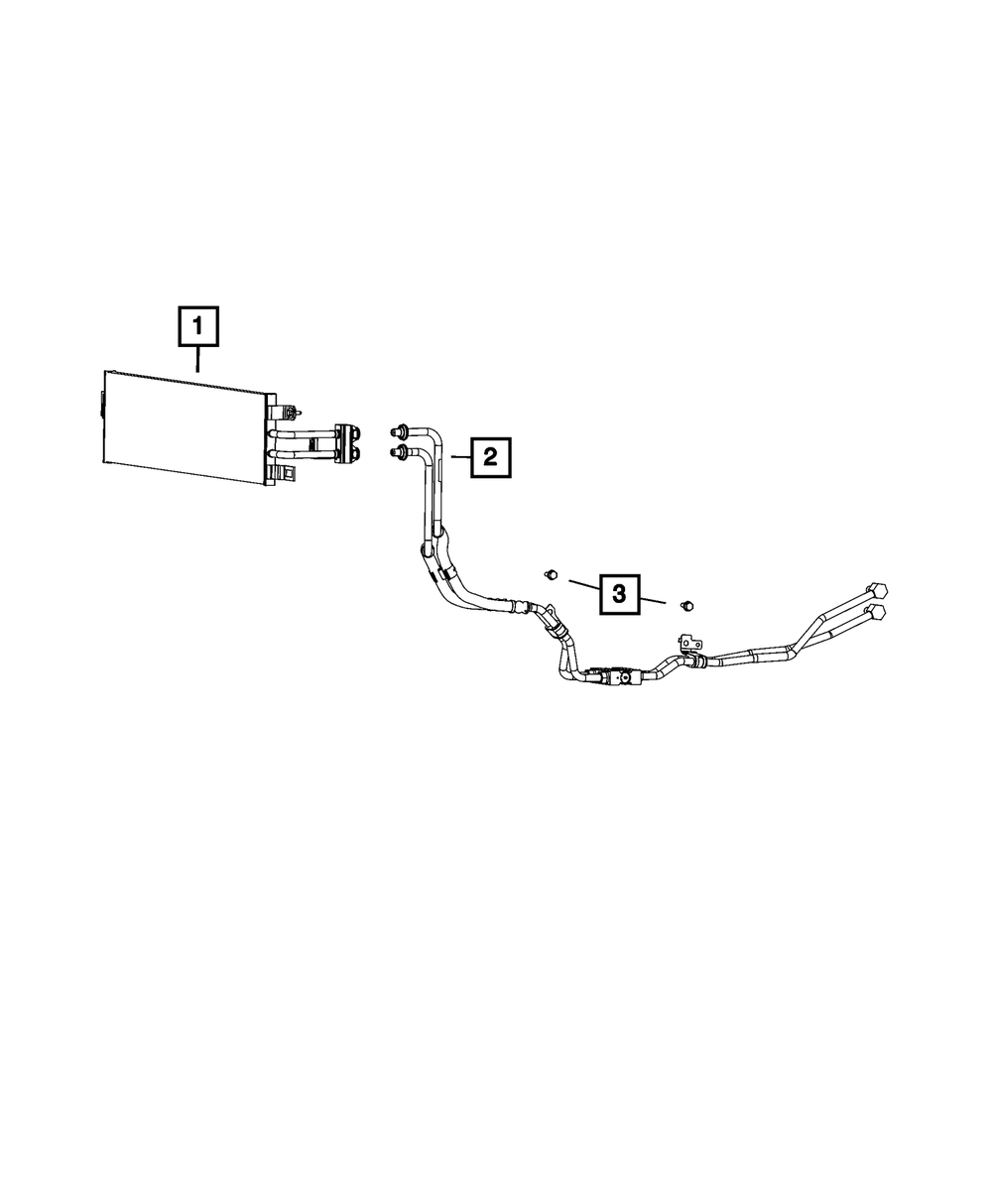 Oil Cooler Pressure And Return Hose And Tube (68379509AD)