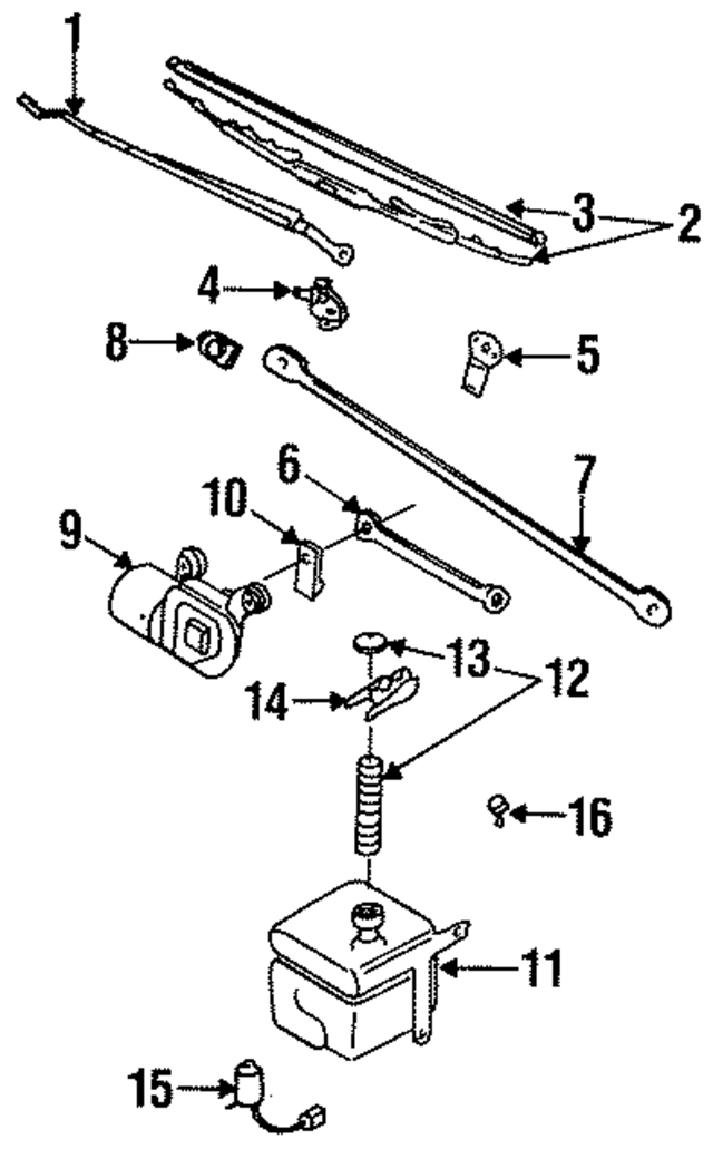 2888634E00 - : Wiper Arm for Nissan Image