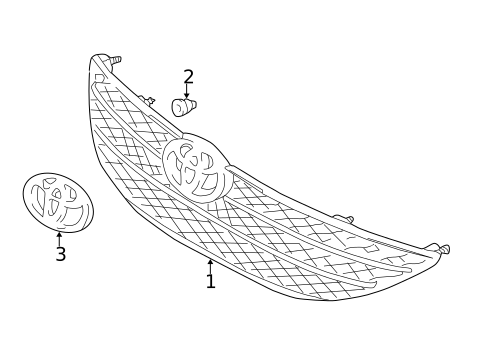 Grille & Components for 2002 Toyota Camry #0