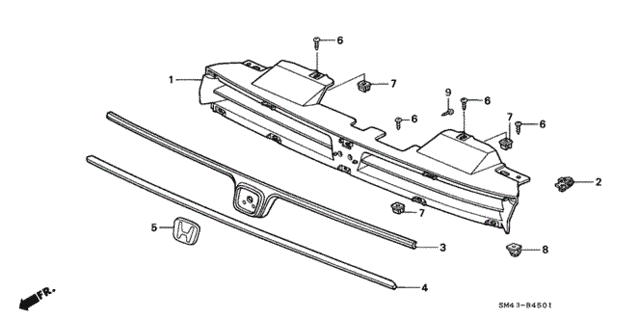 Front Grille (2) for 1993 Honda Accord #0