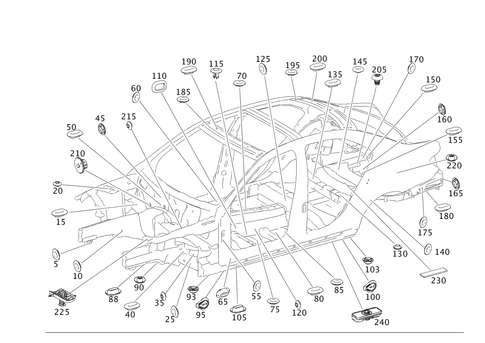 Expansion Plugs, Grommets for 2013 Mercedes-Benz C250 #0