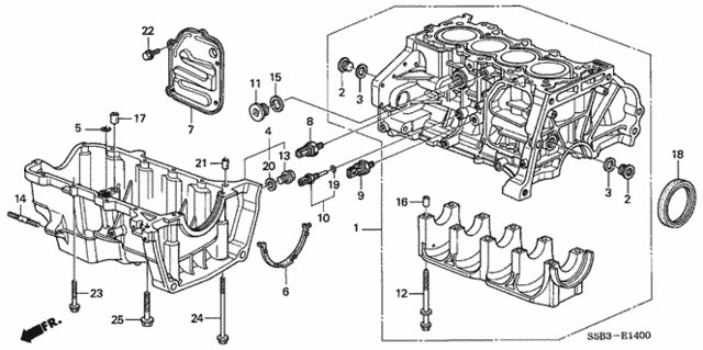 Cylinder Block - Oil Pan for 2005 Honda Civic #0