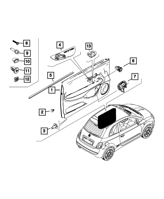 7TM32LXFAA - : Door Lock Switch, Right for Mopar Image