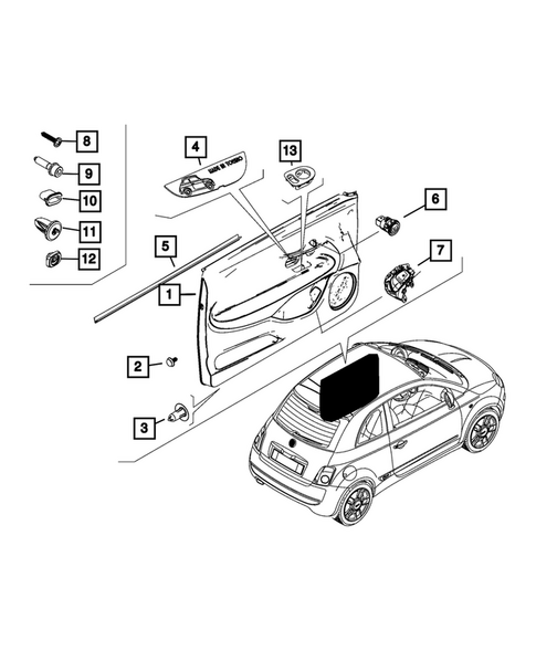 Door Trim Panels - Front and Rear for 2024 Fiat 500E #0