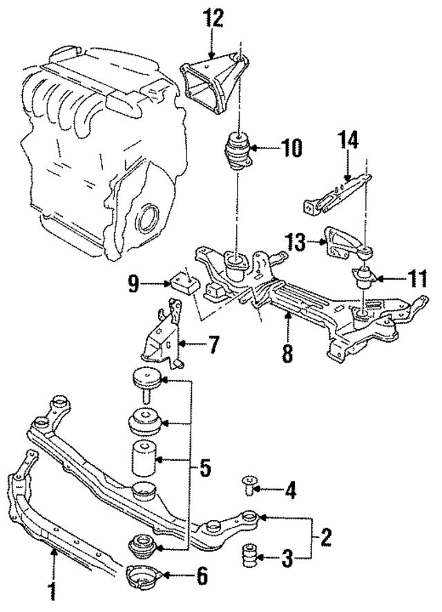 1HM199351 - Engine: Mount Bracket for Volkswagen Image