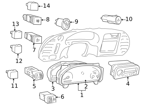 Cluster & Switches for 2001 Saab 9-3 #0