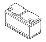 61215A40E33 - : Vehicle Battery for BMW: 540d xDrive, 550i GT xDrive, 640i, 640i Gran Coupe, 640i xDrive, 640i xDrive Gran Coupe, 650i, 650i xDrive, 740i, 740i xDrive, M6, X6 Image