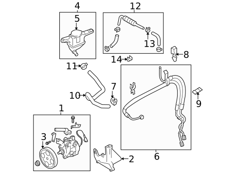 Pump & Hoses for 2007 Subaru Outback #0