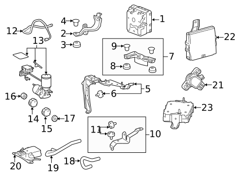 ABS Components for 2016 Lexus RX450h #1
