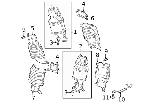 Exhaust Manifold for 2005 Acura MDX #0