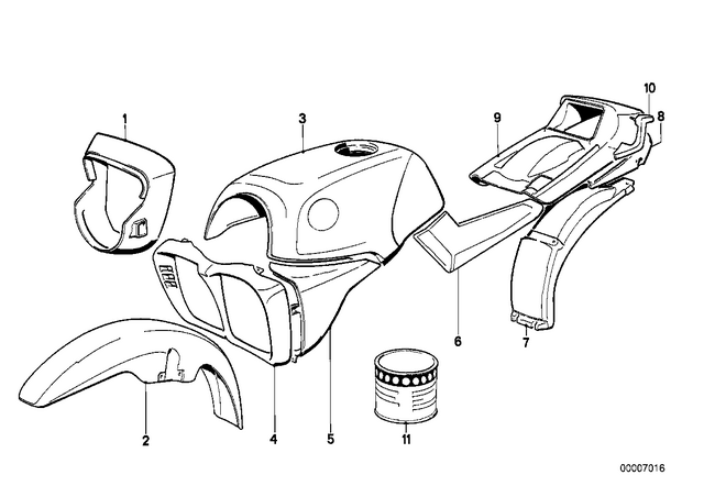 46621450471 - Body Equipment: Mudguard Rear - Schwarz-matt for BMW-Motorrad Image