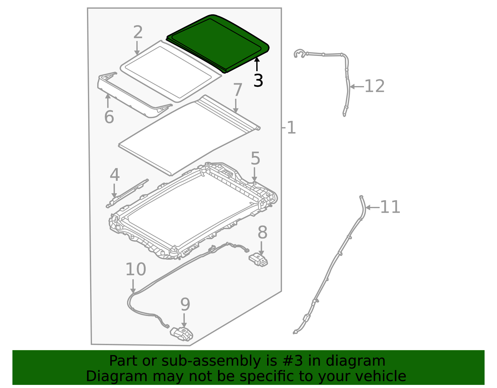2022-2026 Genesis Sunroof Glass 81640-AR000 | OEM Parts Online
