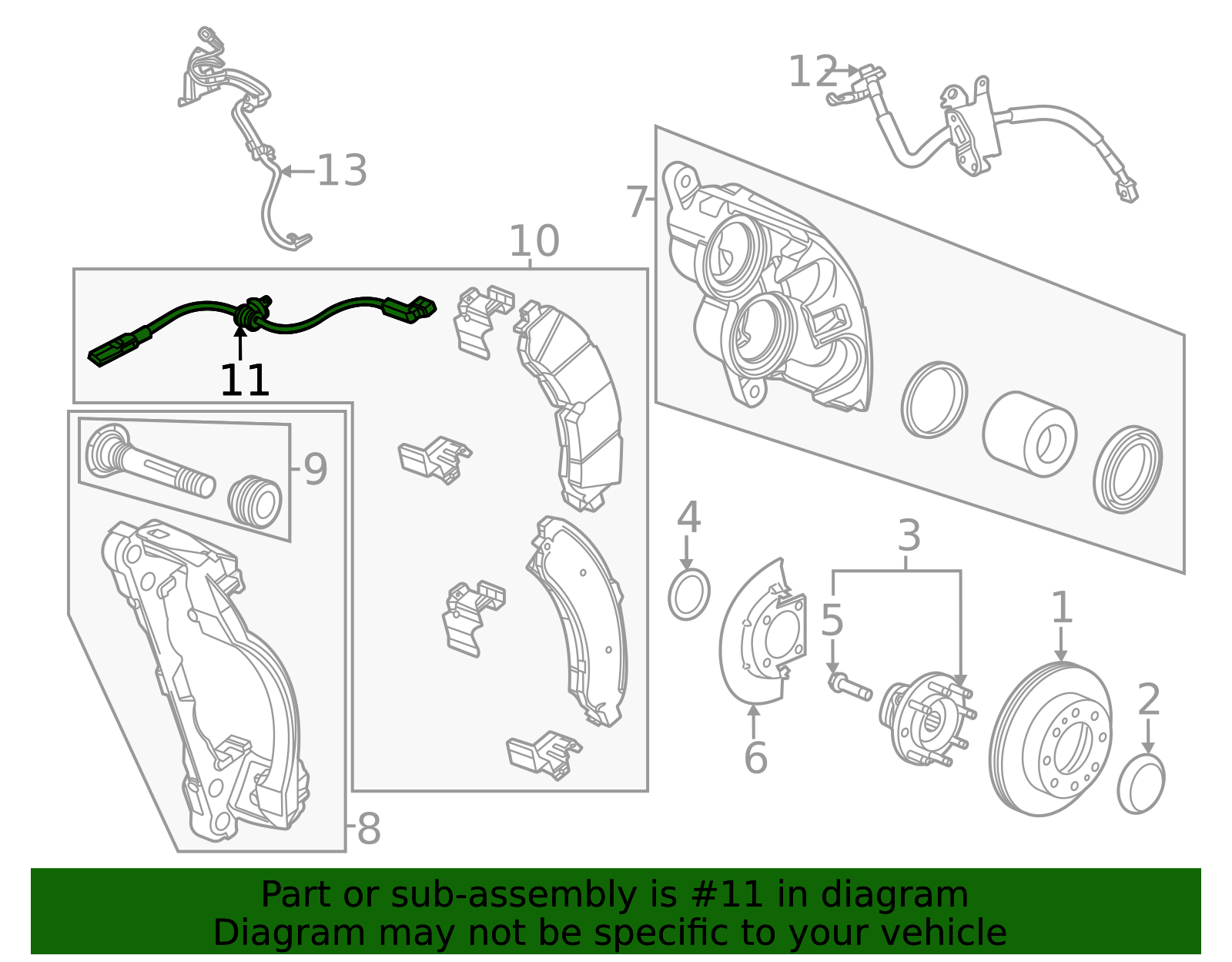 thumbnail image 2 of Front Disc Brake Pads Wear Sensor SEN-2BWS0452 For Chevrolet 2 of 14