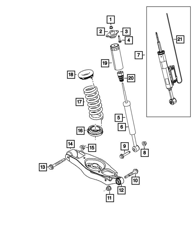 68460512AA - : Rear Coil Spring, Right for Mopar Image