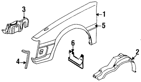 Exterior Trim - Fender for 1988 Nissan Stanza #0
