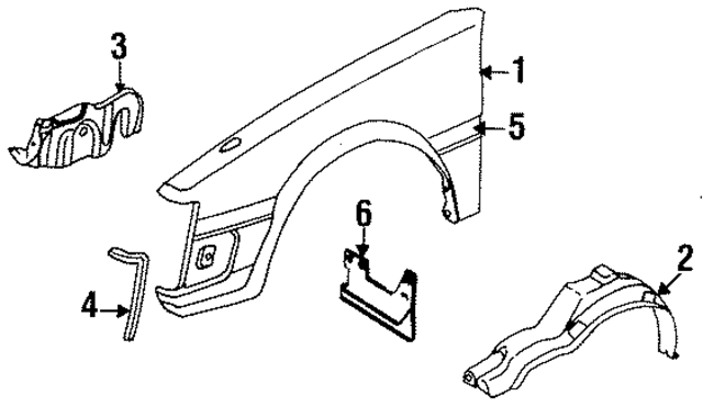 6310120R25 - Body: Fender for Nissan: Stanza Image