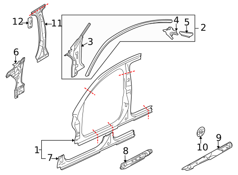 Rocker for 2004 Audi A8 Quattro #0