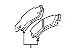 18029863 - Brakes: Brake Pads for Chevrolet: Blazer, S10 | GMC: Jimmy, Sonoma | Oldsmobile: Bravada Image