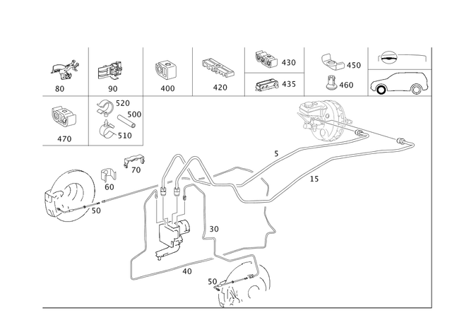 2384280000 - Brakes: Line for Mercedes-Benz Image image