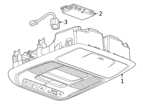 Overhead Console for 2025 GMC Acadia #0