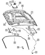 68361149AB - Body Sheet Metal Except Doors: Hood Latch for Ram: 2500, 3500 Image