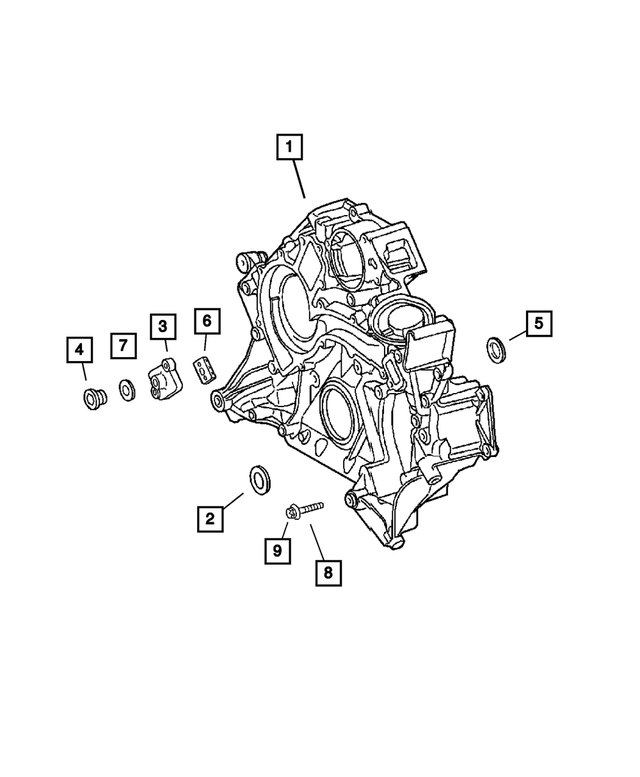 5096481AA - : Cover, Timing Chain Case Cover for Mopar Image