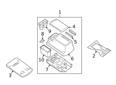 Center Console for 2013 Nissan Armada #0