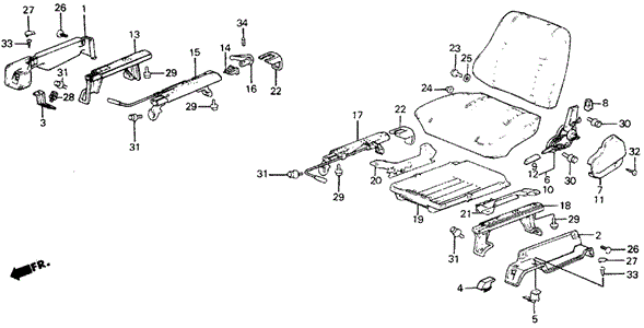 Front Seat Components for 1984 Honda Wagovan #0
