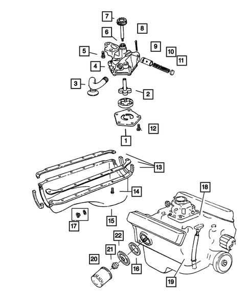 Engine Oiling for 2001 Dodge Ram 1500 #0