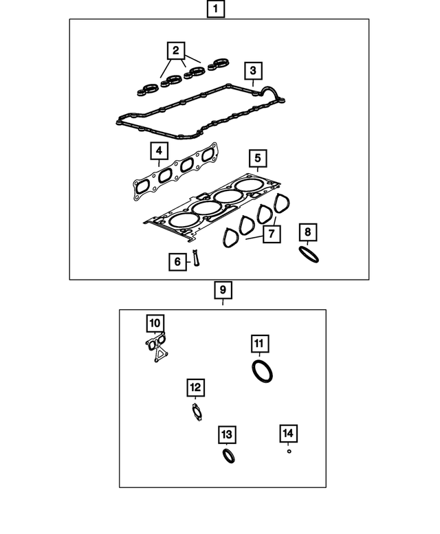 68165797AA - : Engine Gasket Kit for Mopar Image